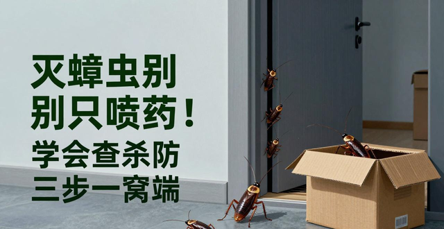 灭蟑螂别只喷药！学会查杀防三步一窝端